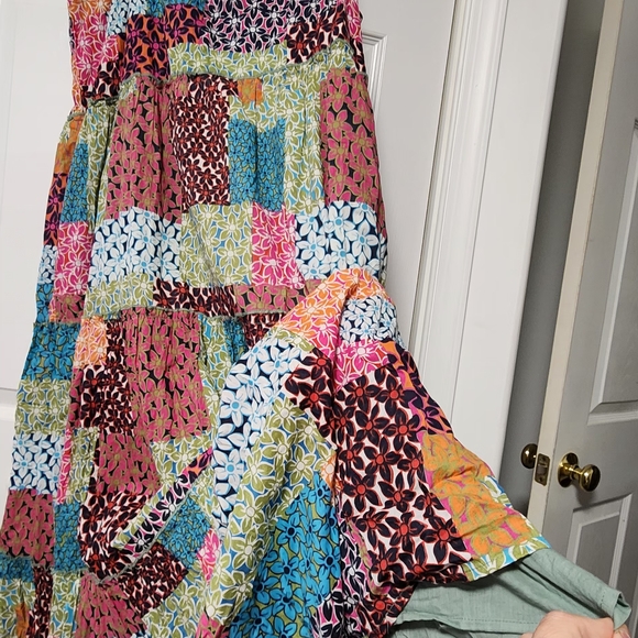 Colorful Patchwork Maxi Dress - Picture 3 of 3